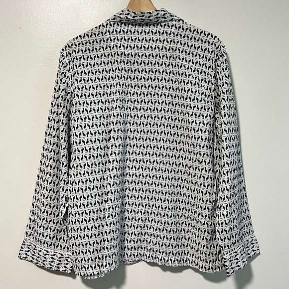 Victoria’s Secret Cat Print Long Sleeve Pajama Top - Large - Picture 6 of 7